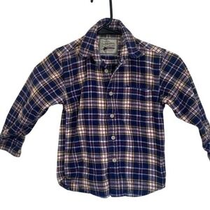 Coliseum Flannel Shirt Boys Size S Plaid Button Up Long Sleeve‎ Casual Sz 5
